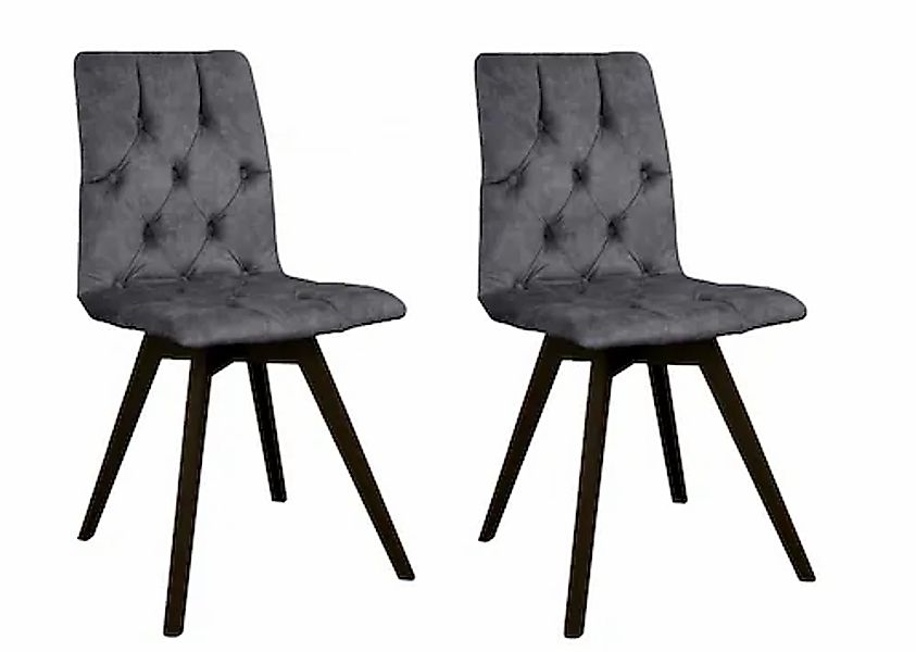 andas Esszimmerstuhl "Rania", (Set), 2 St., Samtvelours, mit Massivholzbein günstig online kaufen