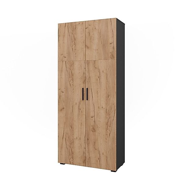 Vicco Aktenschrank Frank, Anthrazit/Goldkraft Eiche, 80 günstig online kaufen