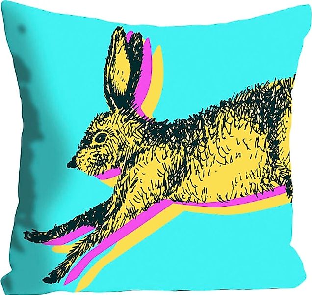queence Dekokissen »Funny Bunny«, mit einem funkigen Hasen, Kissenhülle ohn günstig online kaufen