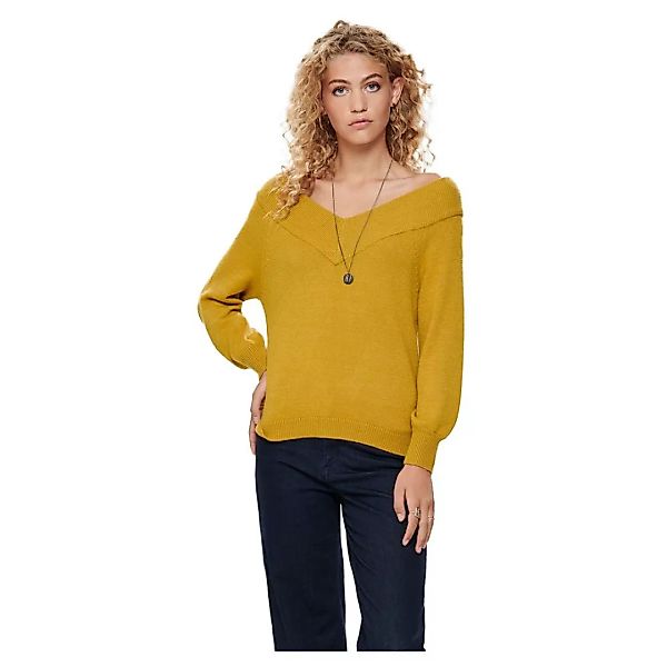 Jdy Shanon Off Shoulder Pullover XS Harvest Gold / Detail Melange günstig online kaufen