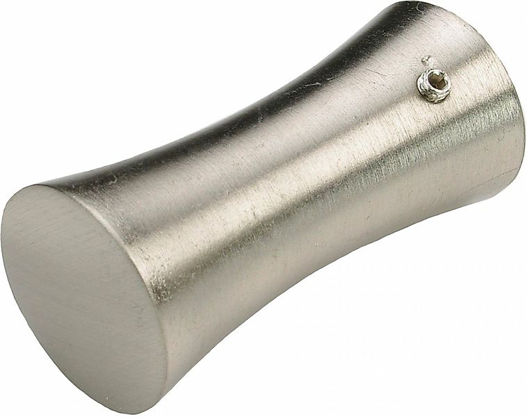 Liedeco Gardinenstangen-Endstück "Endstück, Endknopf edelstahl-optik "Franc günstig online kaufen