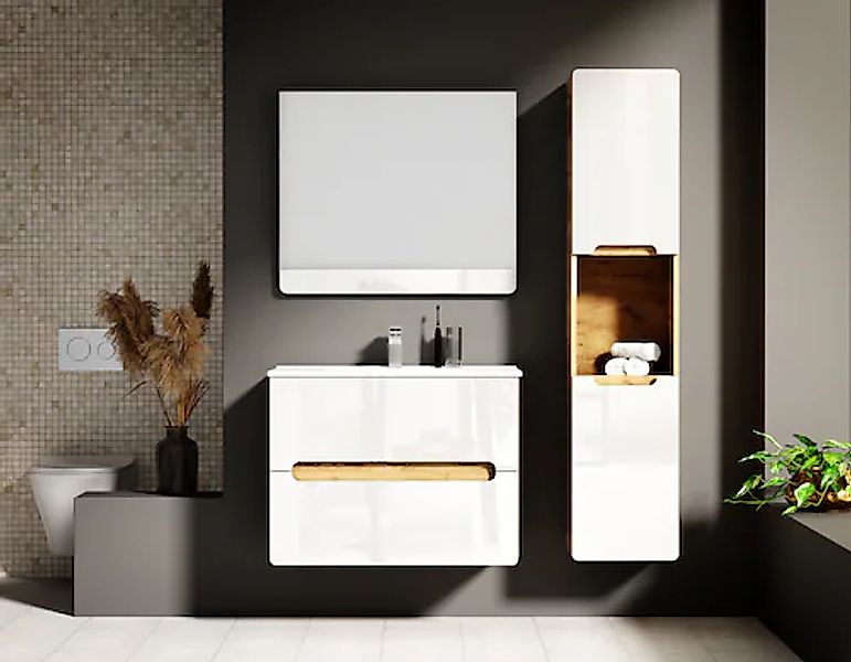 welltime Waschtisch »Lupo«, Badschrank mit Waschbecken,Soft Close,in versch günstig online kaufen