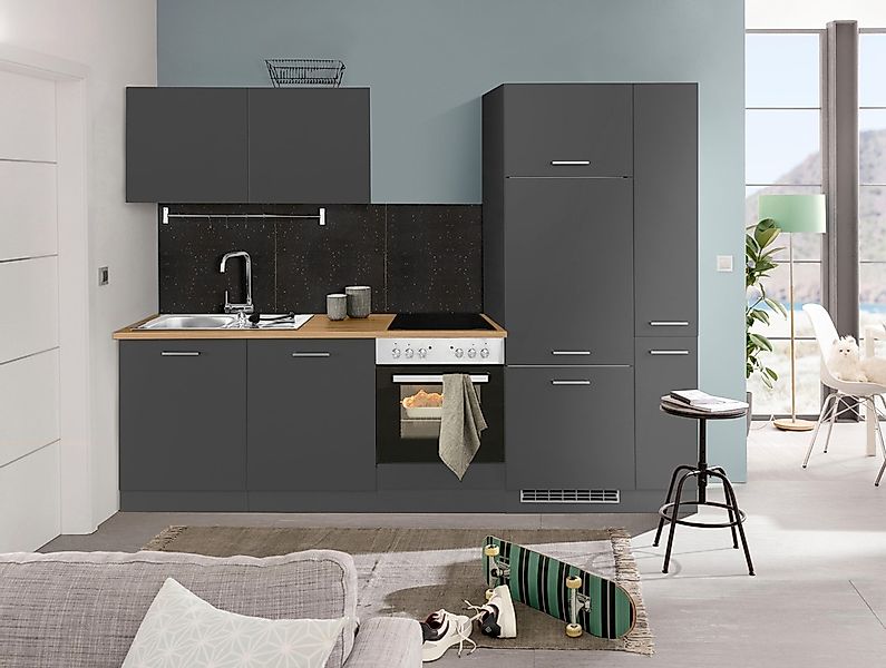 KOCHSTATION Küchenzeile »KS-Kehl«, ohne E-Geräte, Breite 270 cm, für Kühlsc günstig online kaufen