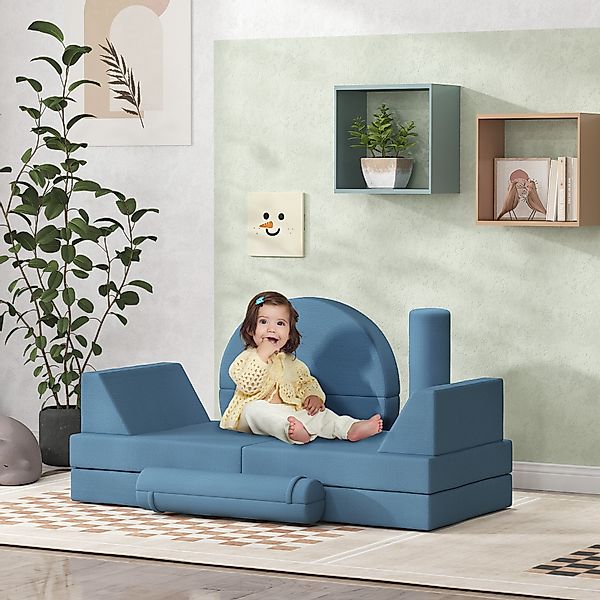 AIYAPLAY Kindersofa,14-Teilige Modulare Kindercouch aus Schaumstoff, Softba günstig online kaufen