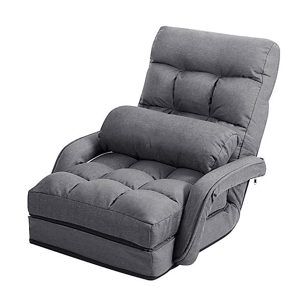 KOMFOTTEU Schlafsofa Klappsessel Bodenstuhl, mit Armlehnen günstig online kaufen