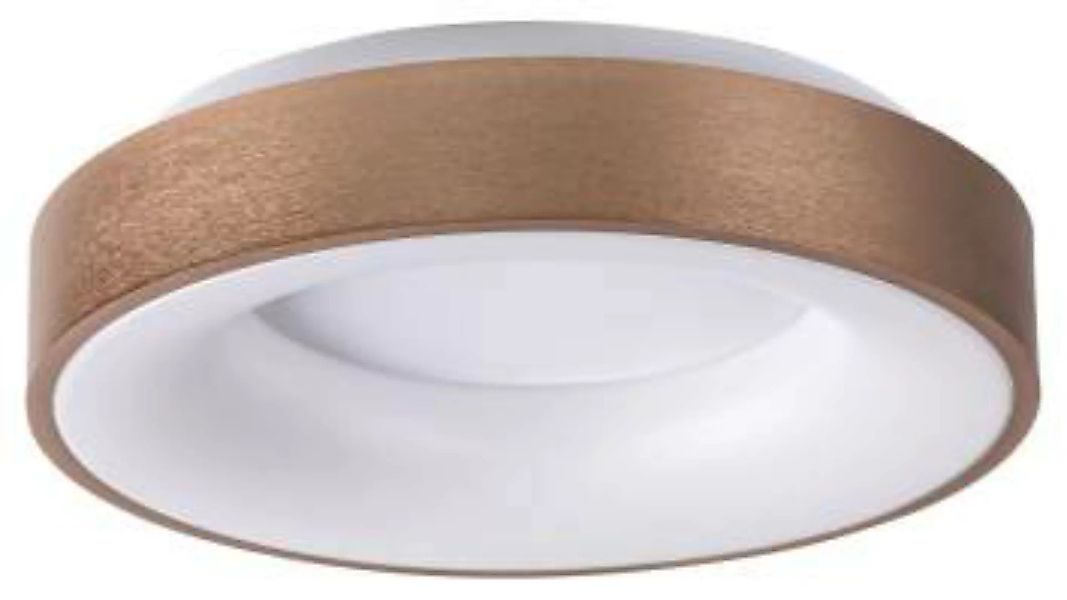 Runde LED Deckenlampe Metall 30W blendarm in Gold günstig online kaufen