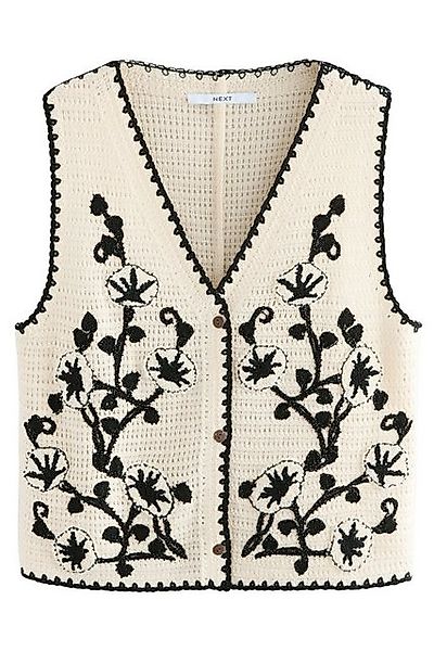 Next Anzugweste Strickpullunder mit Blumenstickerei (1-tlg) günstig online kaufen