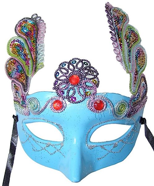 Das Kostümland Verkleidungsmaske Augenmaske Florenz mit bunten Pailletten T günstig online kaufen