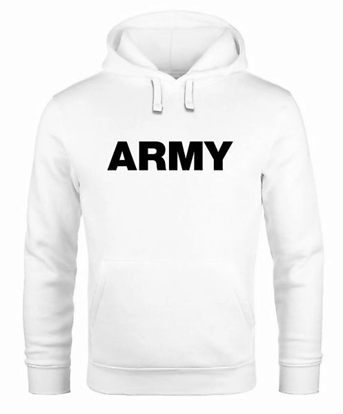 Neverless Hoodie Hoodie Herren Army Aufdruck Print Kapuzen-Pullover Männer günstig online kaufen
