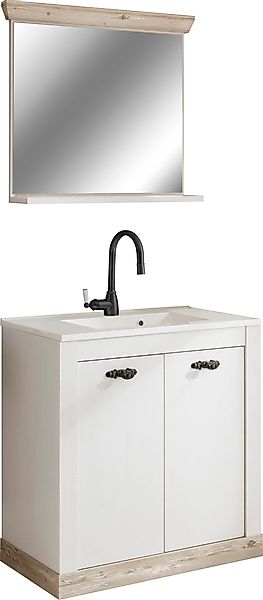Home affaire Badmöbel-Set "Florenz, Bad im Landhausstil, 2-teiliges Badezim günstig online kaufen