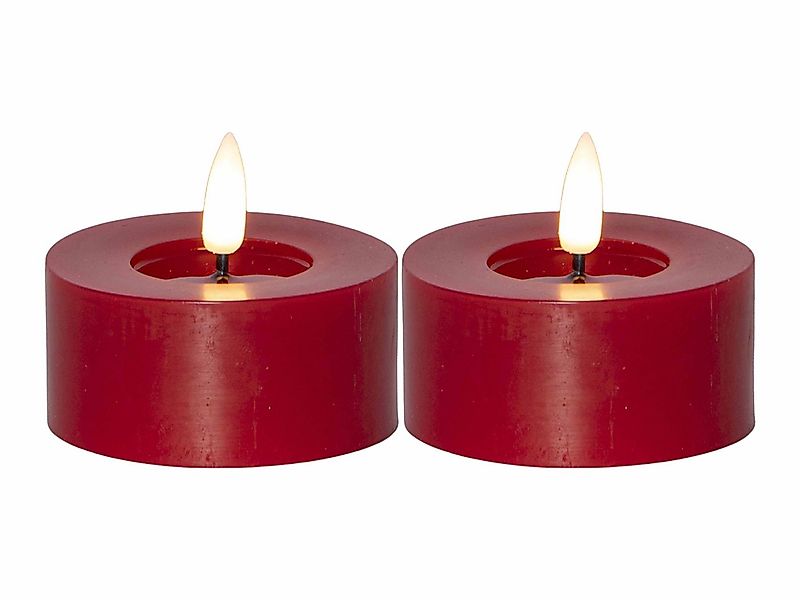 STAR TRADING LED-Kerze Flamme Flow (Set, 2-tlg), rot 3D Flamme 6/18h Timer günstig online kaufen