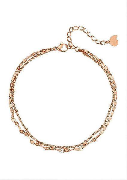 Hey Happiness Fußkette Mehrreihige Fußkette Damen, wasserfest, Layer Satell günstig online kaufen