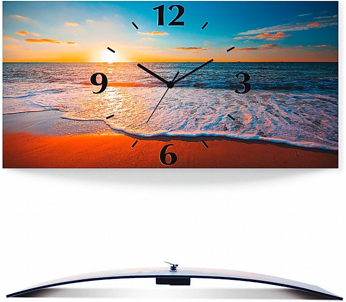Artland Wanduhr "Sonnenuntergang und das Meer" 3D Optik gebogen, mit Quarz- günstig online kaufen