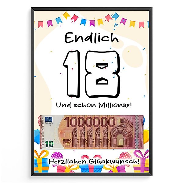 Tigerlino Poster 18. Geburtstag Geschenk Jungen günstig online kaufen