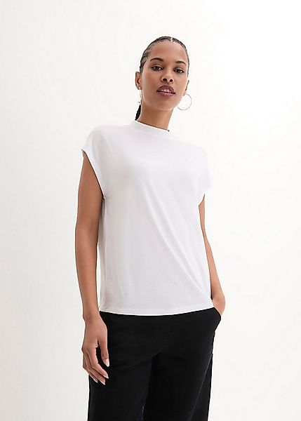 bonprix T-Shirt lässige Passform, Kurzarm, unifarben, aus Viskose günstig online kaufen