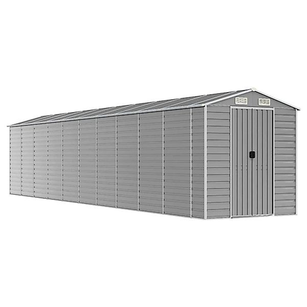 vidaXL Gerätehaus Hellgrau 191x895x198 cm Verzinkter Stahl 1844897 günstig online kaufen