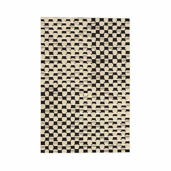 Teppich Damier textil schwarz / 200 x 300 cm - Handgetuftet - Maison Sarah günstig online kaufen