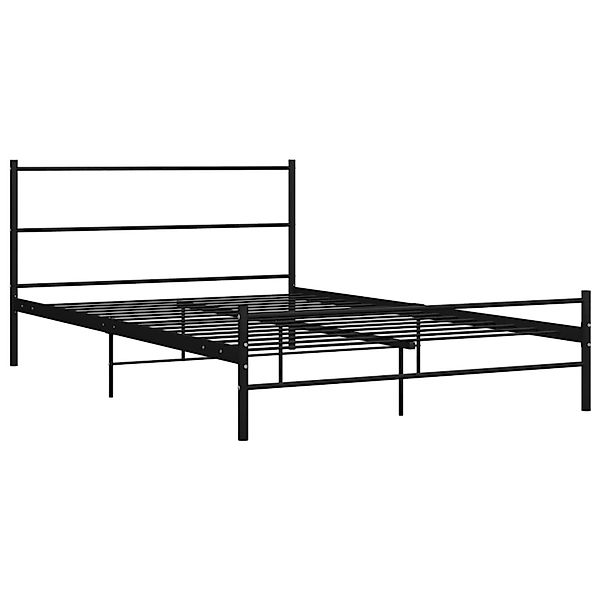 vidaXL Bettgestell Schwarz Metall 140x200 cm Modell 1620218 günstig online kaufen