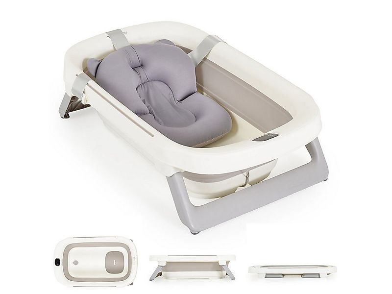 Cangaroo Babybadewanne, faltbar, eingebauter Thermometer, Badekissen günstig online kaufen