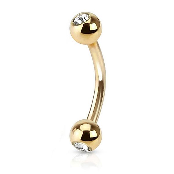 viva-adorno Augenbrauenpiercing Piercing Banane mit Kristall günstig online kaufen