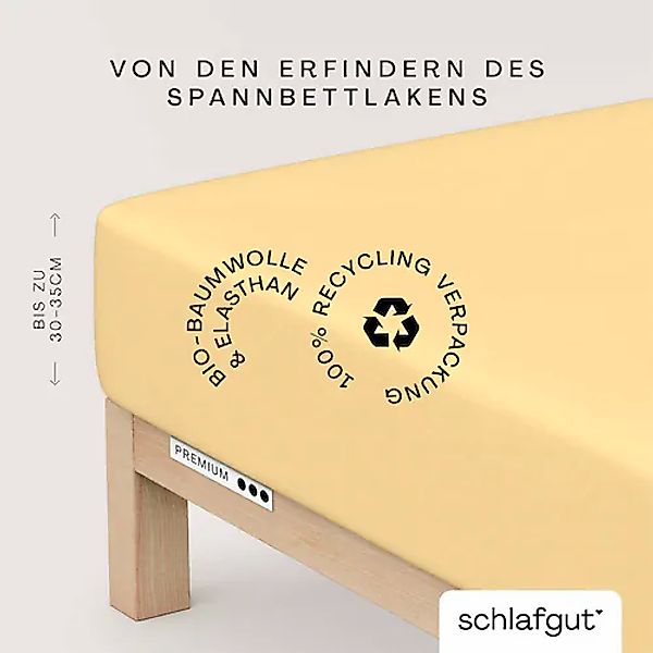 Schlafgut Spannbettlaken »Premium«, Zero Waste Verpackung, PREMIUM Qualität günstig online kaufen