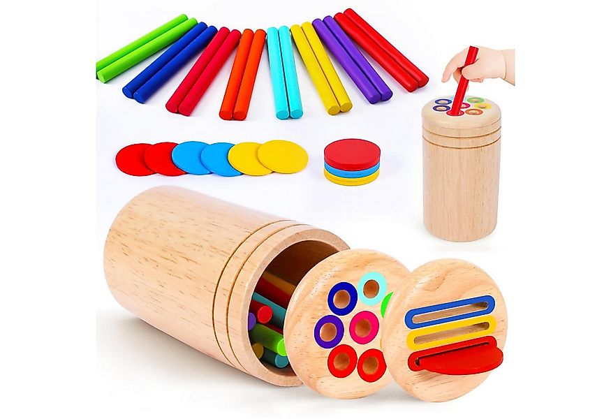 CLTYQ Lernspielzeug Montessori Spielzeug ab1Jahr, Baby Spielzeug,Farbe Sort günstig online kaufen