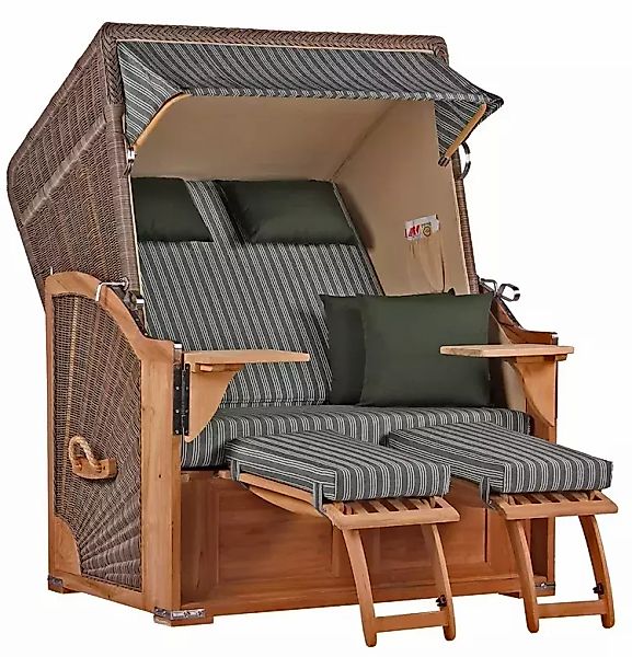 Strandkorb Nordstrand Teak PE grey Dessin 504 günstig online kaufen