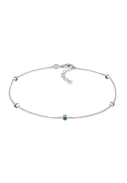 Elli Fußkette Fußkettchen Kristalle 925 Silber günstig online kaufen