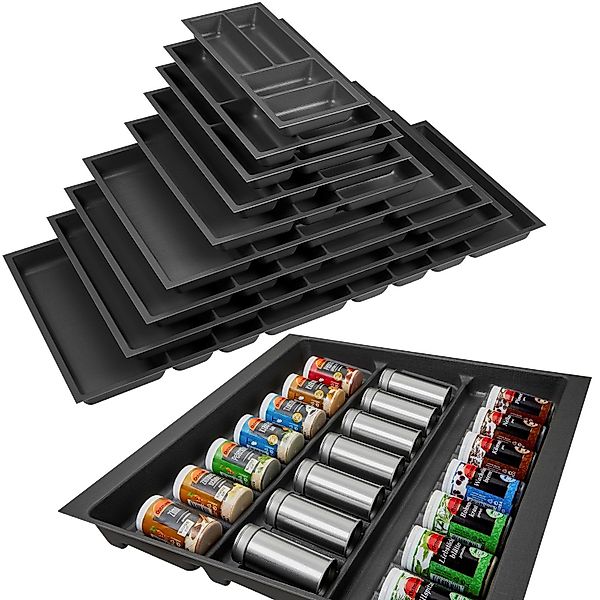 SO-TECH® Besteckeinsatz Orga-Box-3 silbergrau Canvas Besteckeinsätze günstig online kaufen