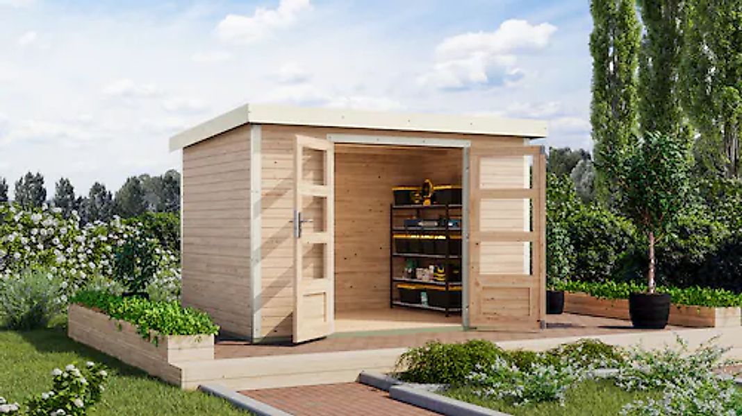 Karibu Gartenhaus »Jupiter 4 A« in verschiedenen Farben günstig online kaufen