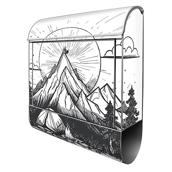 Banjado Design Briefkasten Silber Pulverbeschichtet 39x47x14cm 2 Schlüssel günstig online kaufen