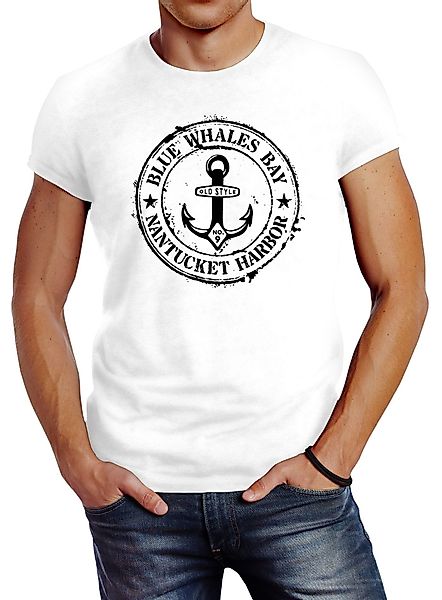 Neverless Print-Shirt Herren T-Shirt Anker Motiv günstig online kaufen