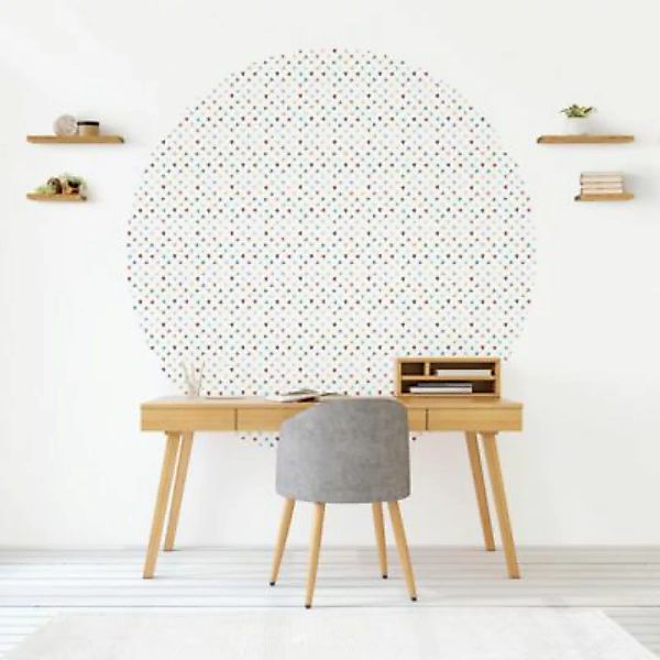 Bilderwelten Runde Tapete selbstklebend Kinderzimmer Bunte Aquarell Dreieck günstig online kaufen