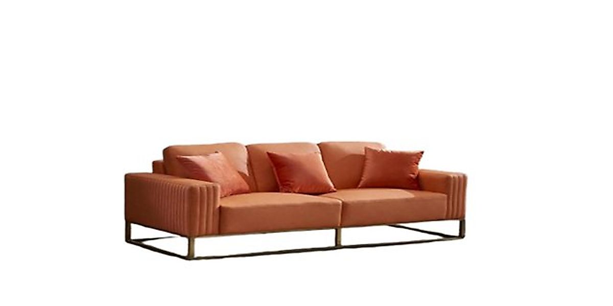 Xlmoebel 3-Sitzer Neue moderne Couch mit drei Sitzplätzen in Holzoptik, 1 T günstig online kaufen