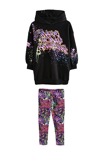 Next Shirt & Leggings Graffiti Hoodie günstig online kaufen
