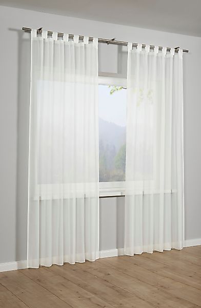 Sehlbach Gardine "Schal Voile Uni" Schlaufen 1 Stk. tlg. mit Schlaufen günstig online kaufen