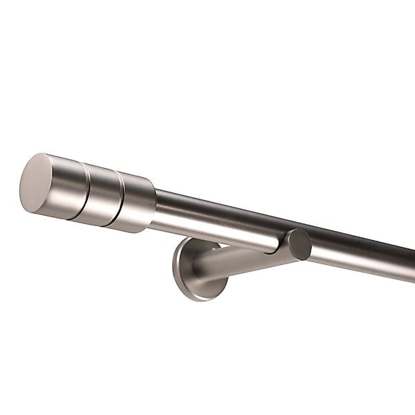 Deco-Raum Gardinenstange nach Maß 1-Lauf Zylinder Ø 25 Edelstahl-optik 410c günstig online kaufen