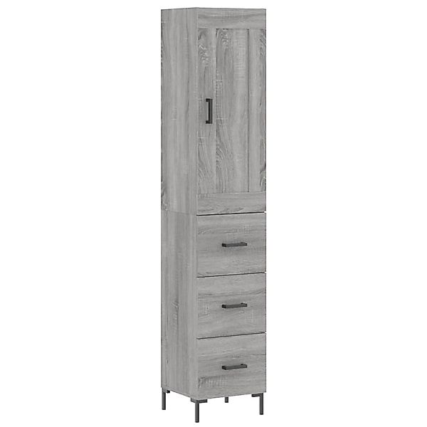 vidaXL Highboard Grau Sonoma 34,5x34x180 cm Holzwerkstoff 3200199 günstig online kaufen