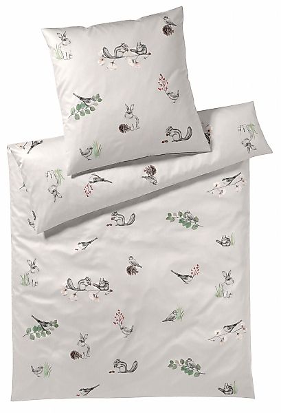 Elegante Bettwäsche "Sketch" 2 Stk. tlg. angenehmes Hautgefühl günstig online kaufen