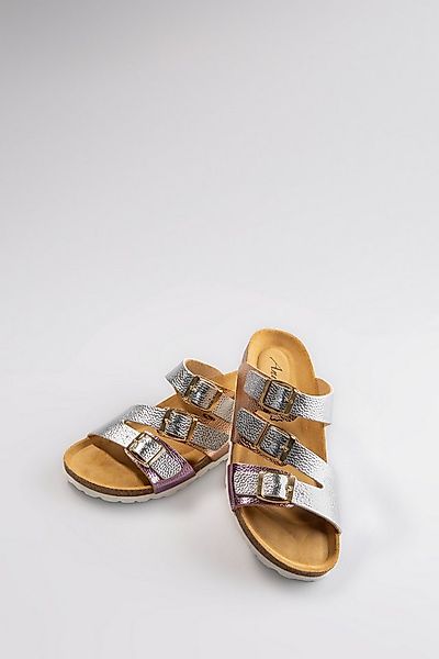 Aniston SHOES Pantolette, Sommerschuh, Strandschuh, Urlaubschuh, Metallic - günstig online kaufen
