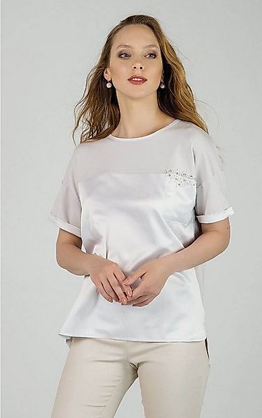 Passioni T-Shirt mit Perlen Applikation günstig online kaufen