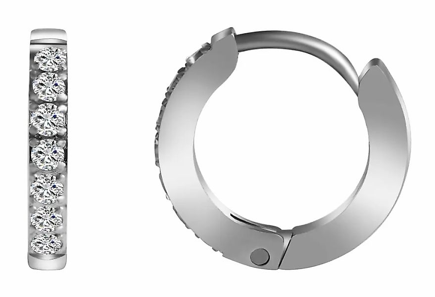 Adelia´s Klappcreolen "Damen Ohrringe – Klappcreole aus Edelstahl mit Stras günstig online kaufen