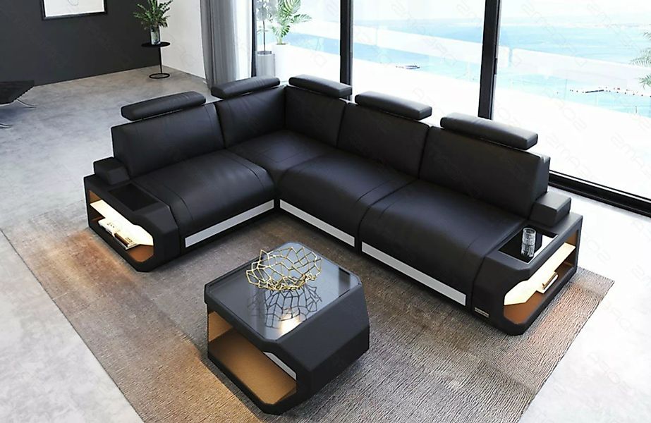 Sofa Dreams Ecksofa Leder Couch Siena L Form Ledersofa, L-Form Ledersofa mi günstig online kaufen