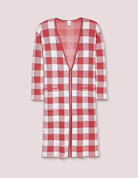 MADELEINE Langmantel "Mantel Verschlussloser Strickmantel in Karo-Jacquard" günstig online kaufen