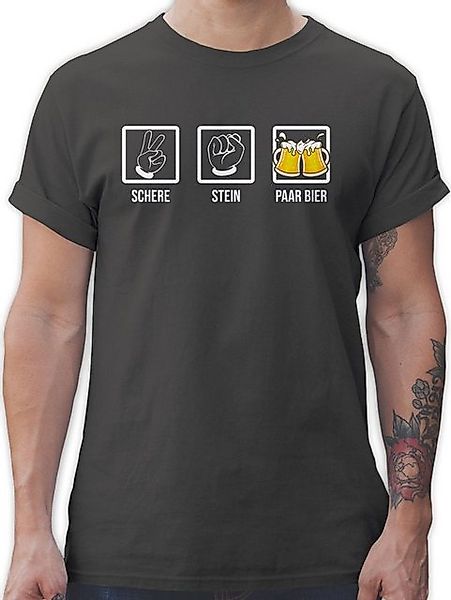 Shirtracer T-Shirt Schere Stein Paar Bier - Lustiges Saufen Bierliebhaber B günstig online kaufen