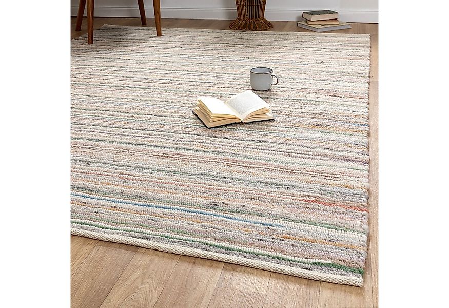 Steffensmeier Wollteppich Biri Mit Fusselstopp, Rechteckig günstig online kaufen