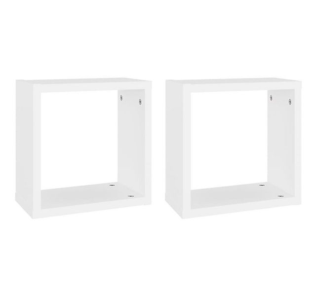 furnicato Wandregal Würfelregale 2 Stk. Weiß 30x15x30 cm, 2-tlg. günstig online kaufen