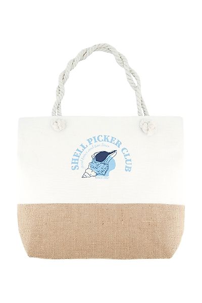 Ulla Popken Shopper Strandtasche groß Muschel günstig online kaufen