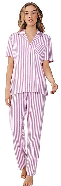 Pastunette Schlafanzug Damen Pyjama geknöpft kurzer günstig online kaufen