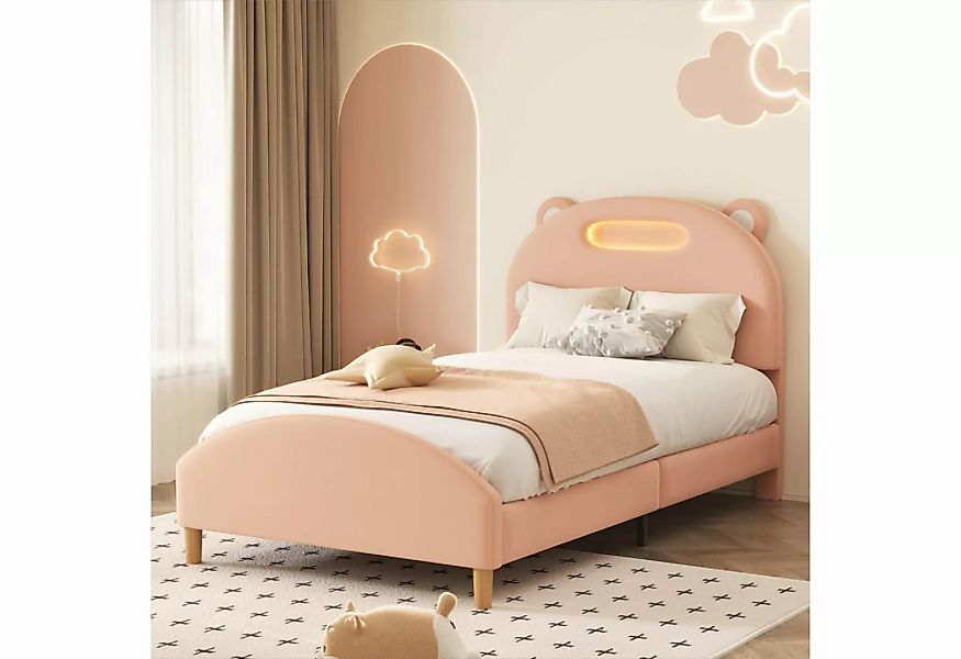 OKWISH Bett Doppelbett, Jugendbett, Polsterbett,Kinderbett (mit Holz Latten günstig online kaufen